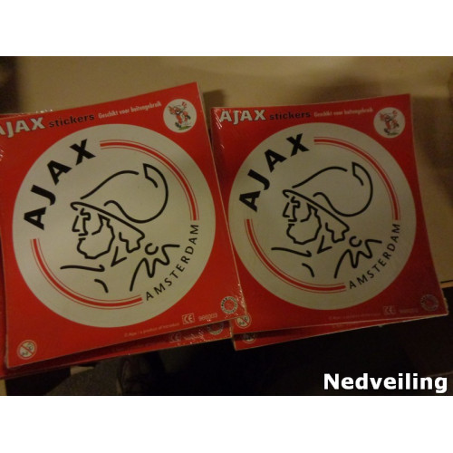 25x Ajax Stickers 13,5cm geschikt voor buitengebruik