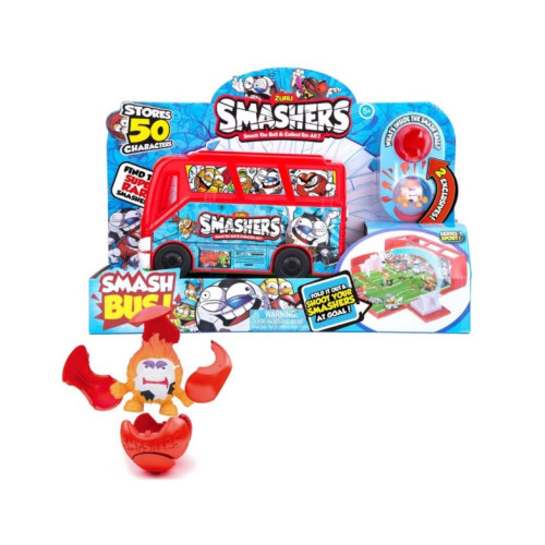 Smashers team bus rood  - Speelfiguur 2 stusk vk 34