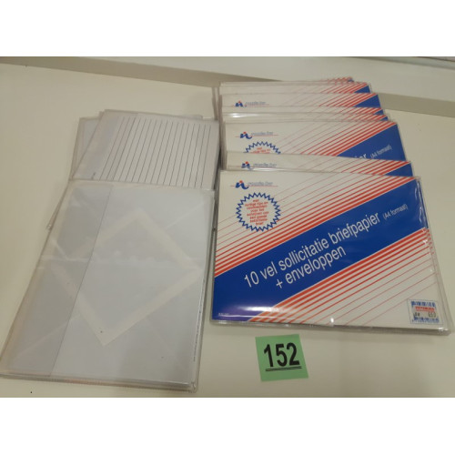 Sollicitatie Briefpapier en Enveloppen A4, 20 verpakkingen a 10 stuks