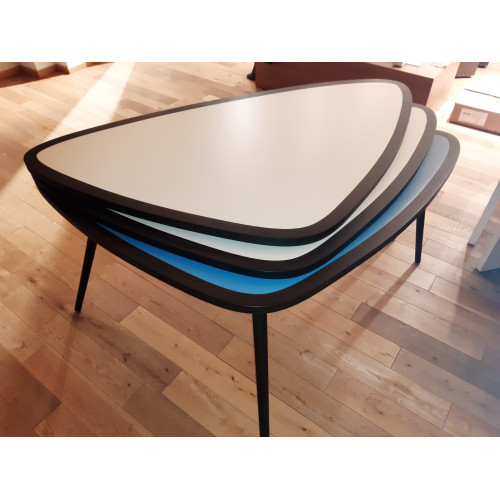 Waaier Display tafel met drie tafelbladen, 155 cm x 95 cm,
