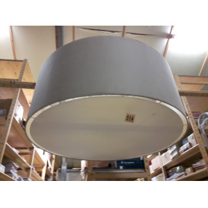 Grote ronde hanglamp, cremekleur, doorsnede 100 cm, 3 fittingen
