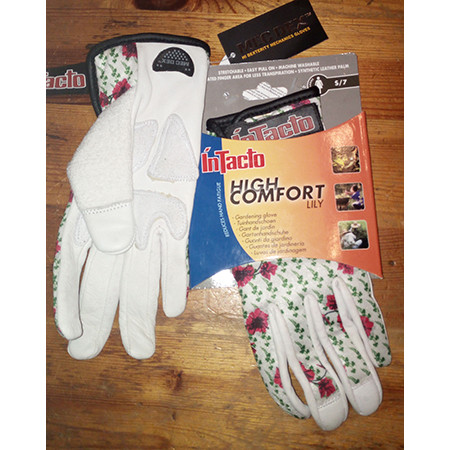 2x Mec Dex kinder (tuin)handschoenen Maat S/7 wit