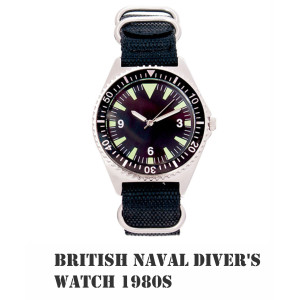 Britse marineduikers horloge - Militaire Polshorloges Collectie - 1980,