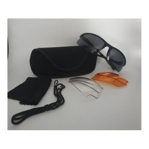 2 stuks - Zonnebril met 3 verschillende glazen, hoesje en doekje