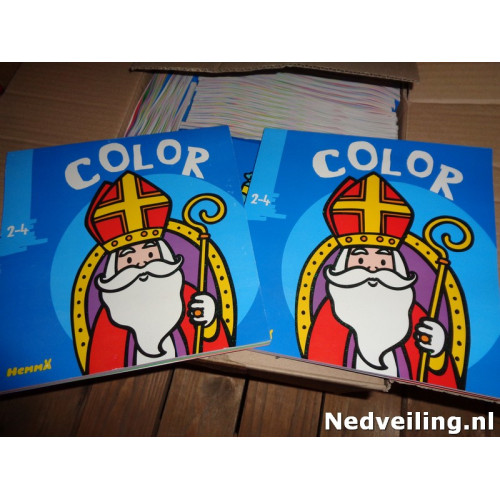 24x Sinterklaas kleurboek glitter