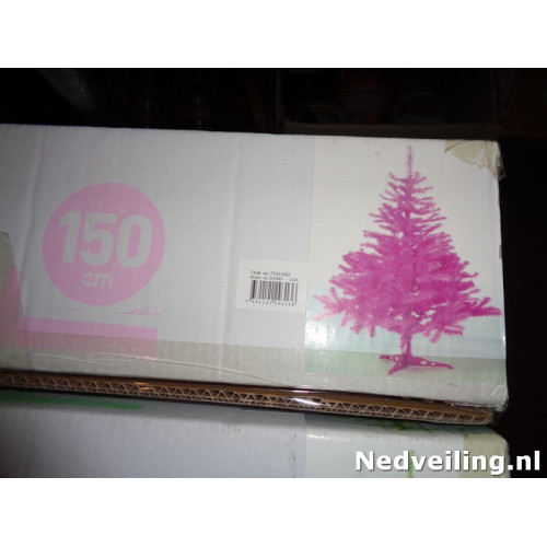 5x kerstboom roze 150cm 