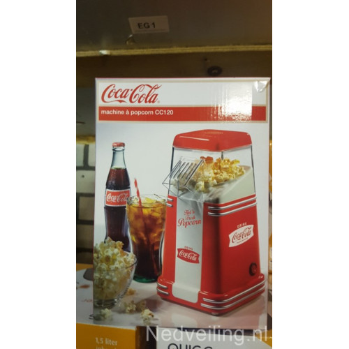 Coca-Cola Popcornmachine 1100 watt aantal 1 stuks.