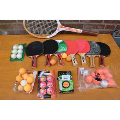 Partij badminton spullen