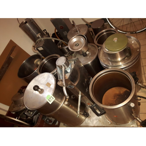 RVS restant koffiezetters en reservoirs en toebehoren