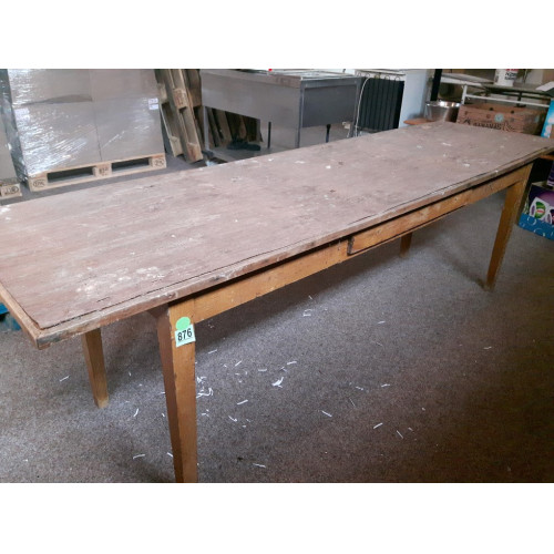 Grote houten (side) tafel, 240 X 67 X 75 hoog
