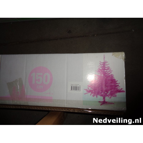 1x Kerstboom 150cm roze