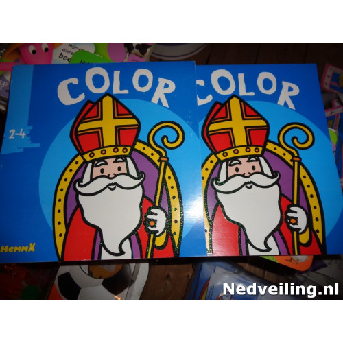 48x Kleurboek glitter Sinterklaas