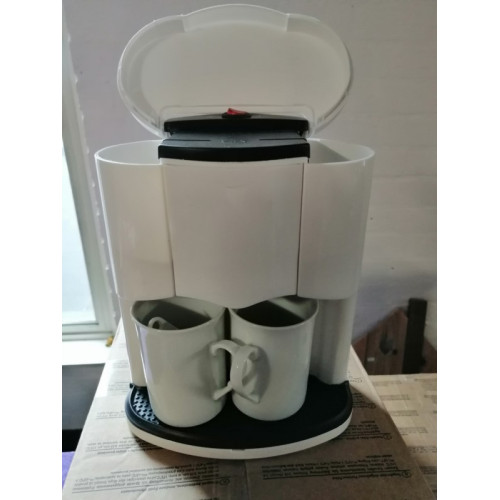 Koffieapparaat 2 kops wit 