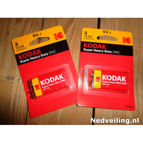 5x 9V batterij Kodak 