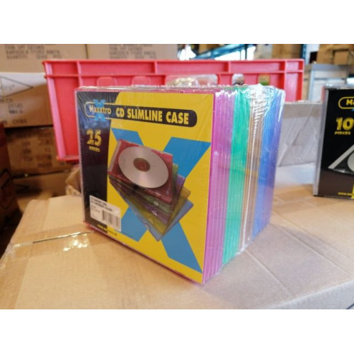 Cd/dvd doosjes gekleurd verpakt per 25  totaal 200 stuks