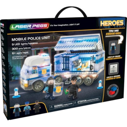 Laser Pegs  soort lego met licht en geluid  1 set Mobile Police Unit