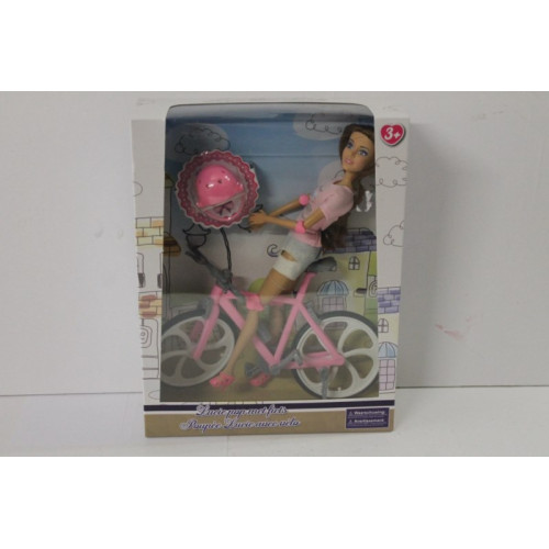 Pop op fiets rose