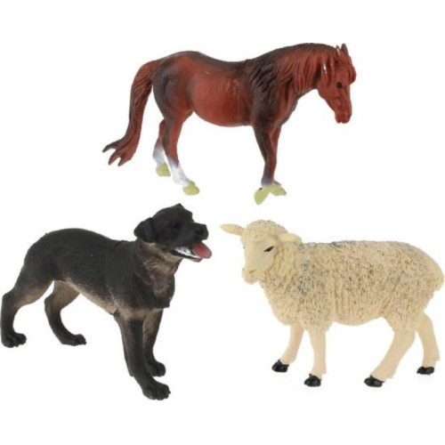 Toi-toys Dierenset Boerderij Dieren Paard/schaap/hond 3 Stuks 1x