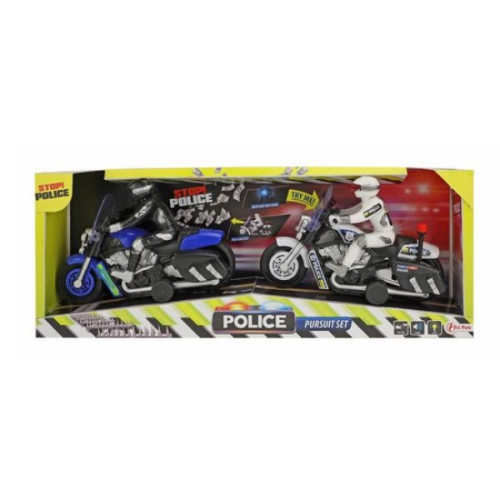 Toi-toys Politieachtervolging Op Motor 19 Cm 2 Stuks Blauw 1x