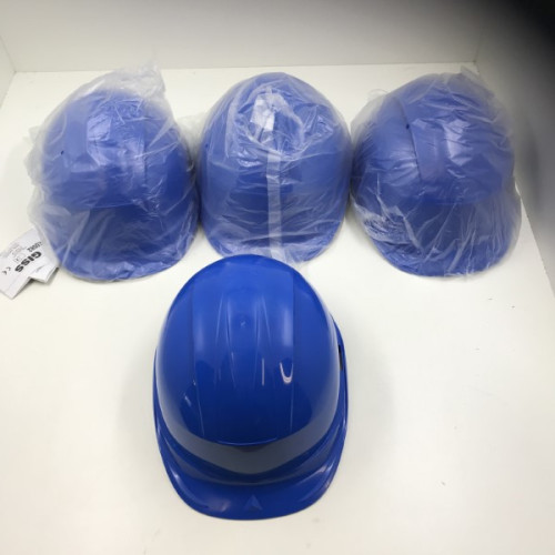 4 Veiligheids helmen blauw