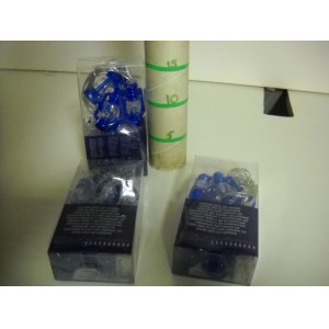 Led slingers blauwe lantaarns 3 stuks op batterij, 160 cm