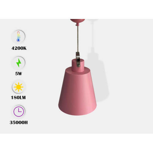 4 x Hanglampen model: hl876l roze