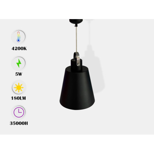 4 x Hanglampen model: hl876l zwart