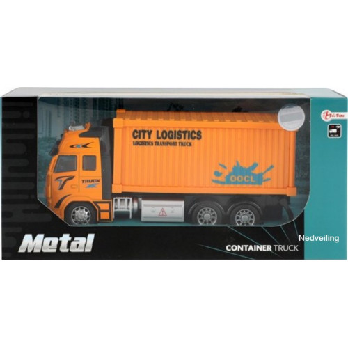 Toi-toys Container Vrachtwagen Oranje 12 Cm  1x 