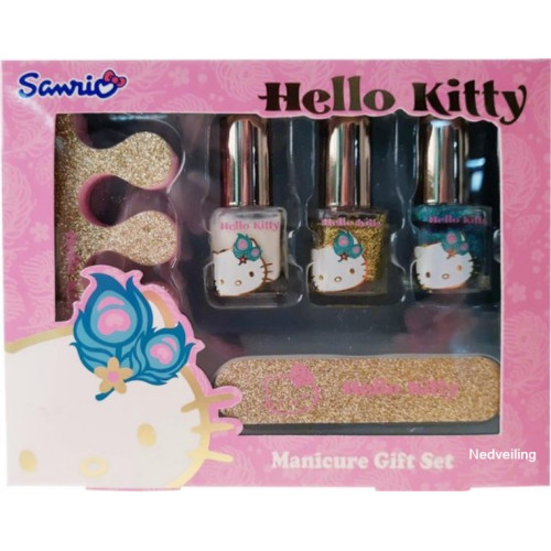 Hello Kitty Manicureset Gift Meisjes Foam Goud/roze  1x