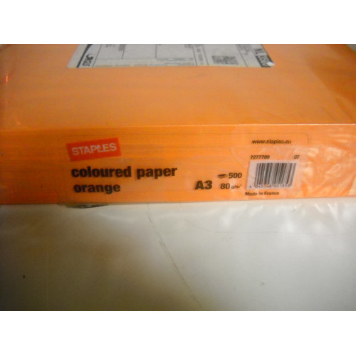 Oranje print A3 papier, pak van 500 vel twv 37,95