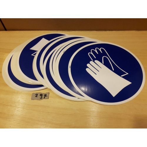 Sticker advies draag handschoenen, 54 stuks