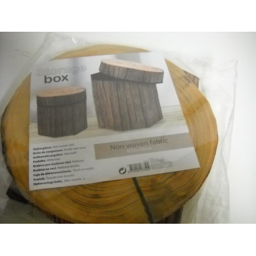 Opbergbox opvouwbaar hout look 30x30 cm