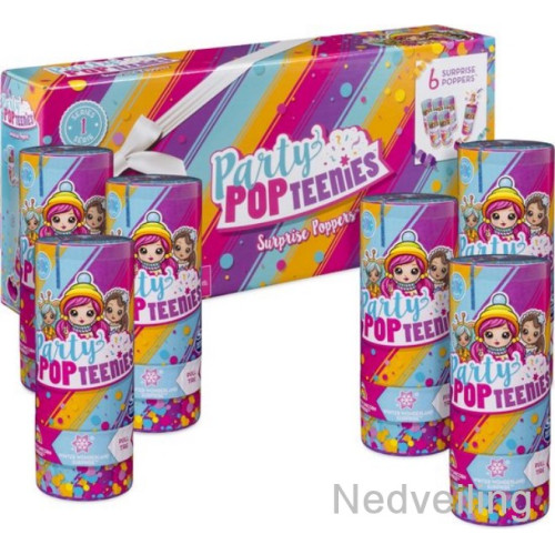Party PopTeenies 6 Pack Party Poppers 1 set