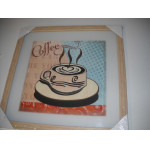 Coffee 3d afbeelding in houten lijst