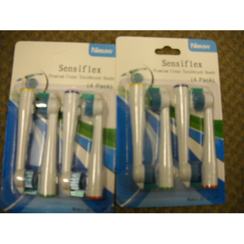 Sensiflex opzetborstels, 2 pakjes a 4 stuks