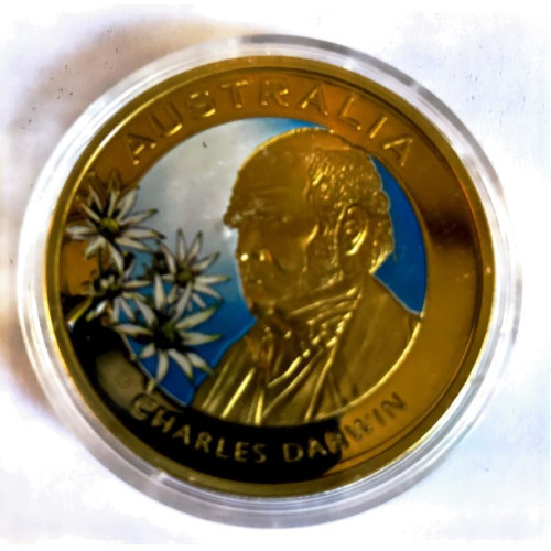Charles Darwin Australia 2010 Coloured Bronze Coin Type …