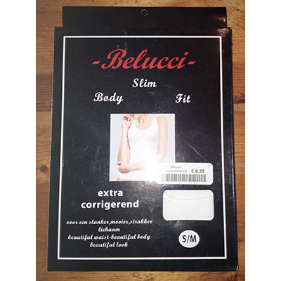 Belucci body slim fit corrigerend hemd wit maat S/M