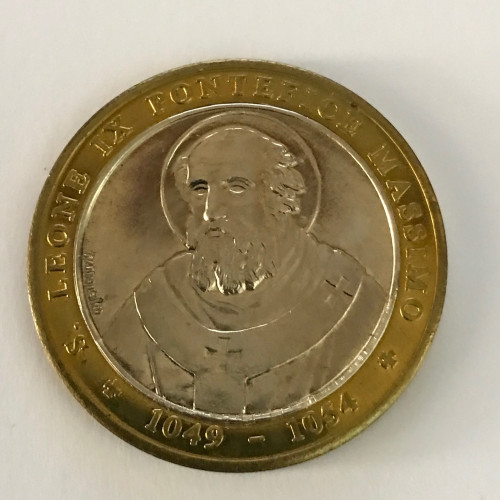Vatikan Medaille Bimetall - Papst Leo IX. - Leone IX. (1049 - 1054) - Wappen EF
