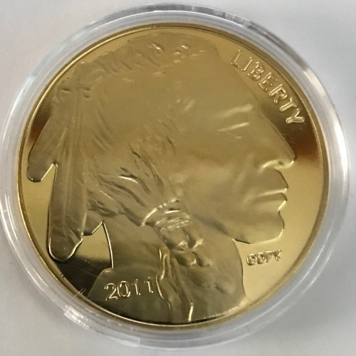 Copy 2011 U.S. $50 Buffalo GOLD COIN Indian Head coin-Gold Plated