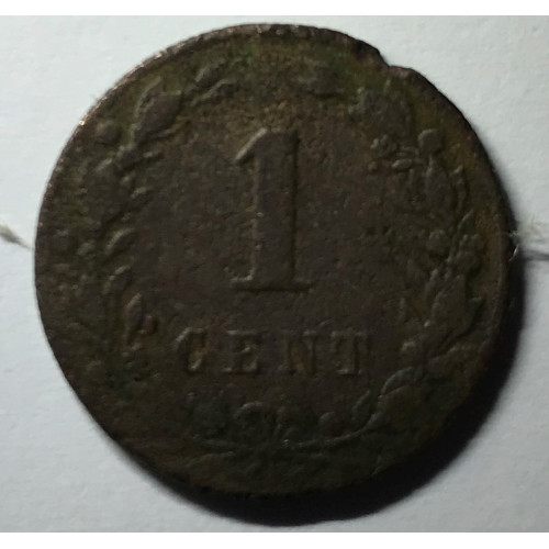 1 Cent Nederland Koning Willem 111