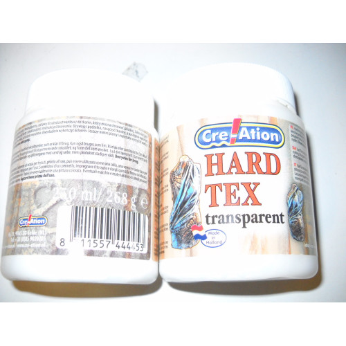 Potten(2) hardtex cre-ation transparant 250 ml normaal 4,95 per pot
