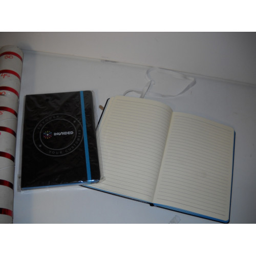 Hardcover notitieboek zwart/blauw A5, 2 stuks