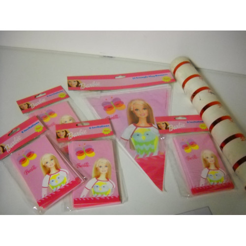 Barbie feest pakket 5 delig