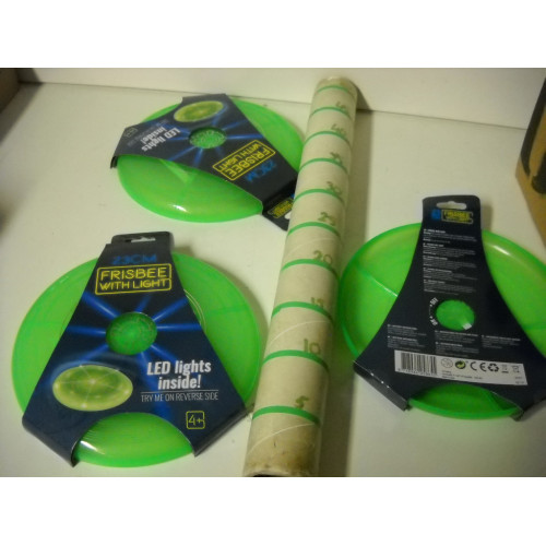 Frisbees met ledverlichting, 3 stuks groen