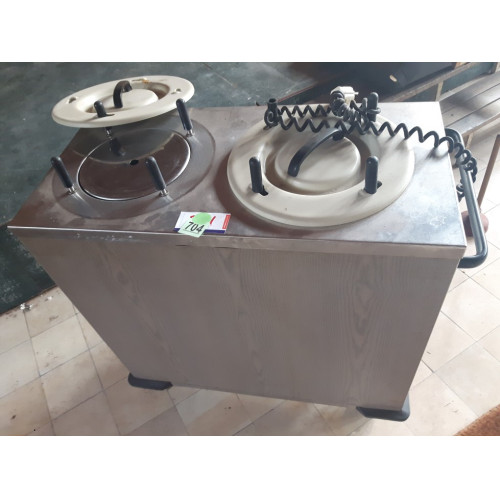 Elektrische bordenverwarmer met 4 zwenkwielen