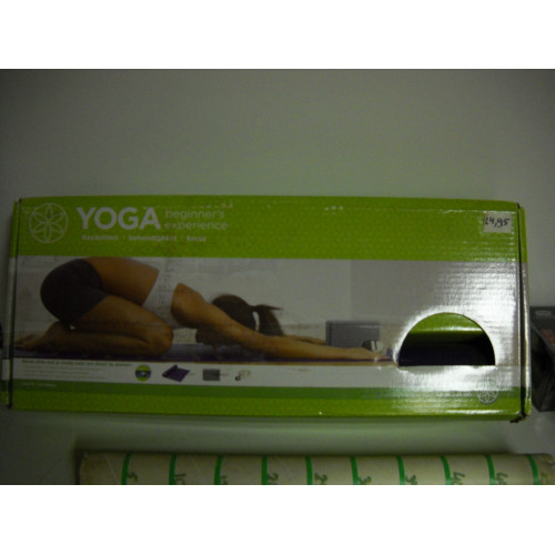 Yogamat met riem, blok en dvd