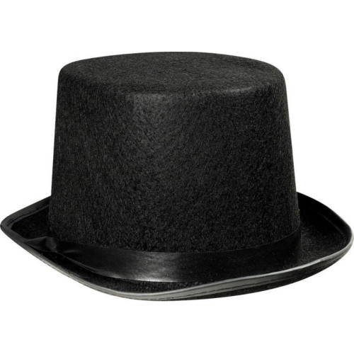 Hoge hoed zwart  10 stuks