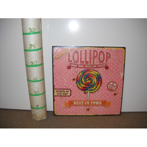 Houten deco board lollipop