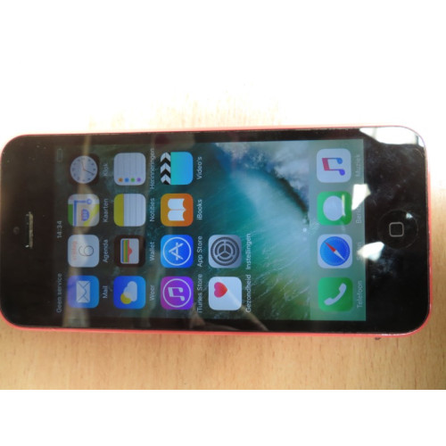 Iphone 5c roze met usb laadkabel 