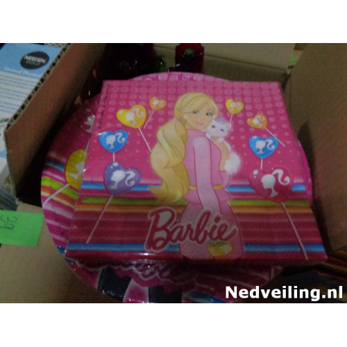 24x pakje met 20 servetten Barbie